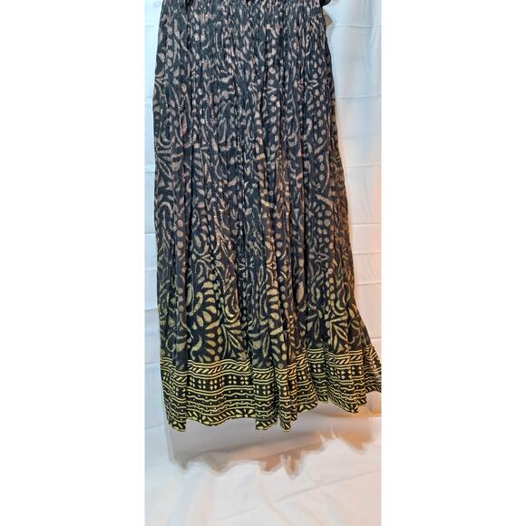 Soft, Brown/Black Maxi Skirt, Made in India M/L - Picture 3 of 6